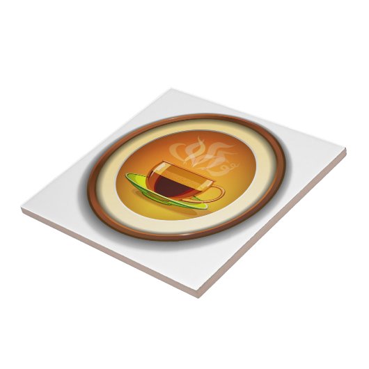 Carreau Coupe de café chaud. (Côté)