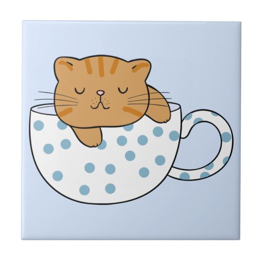 Carreau Coupe Kawaii de fée de chat (Devant)