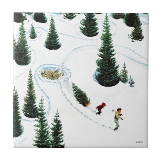 Carreau Couper l'arbre (Devant)