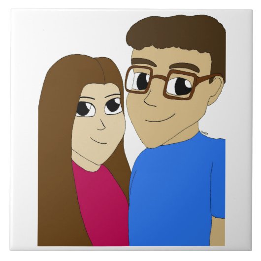Carreau couple Chibi (Devant)