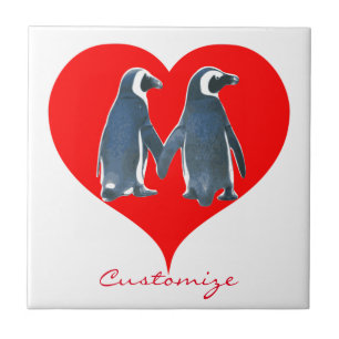 Carreau Couple de pingouin Inséparable Red Heart Thunder_