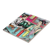 Carreau Couple des années 1950 au dîner (Côté)