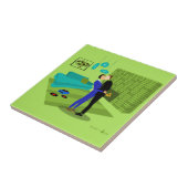 Carreau Couple gay rétro en amour (Côté)