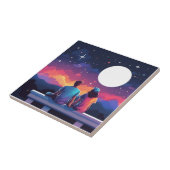 Carreau Couple stargazing (Côté)