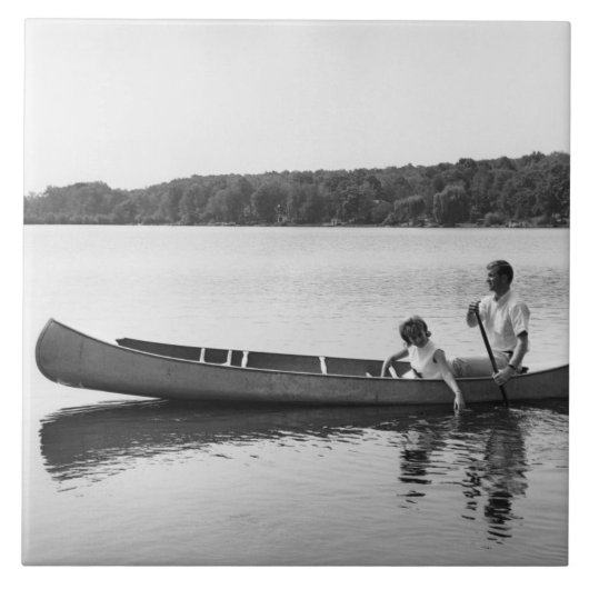 Carreau Couples dans un canoë (Devant)