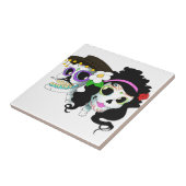 Carreau Couples de fête mexicains de crâne (Côté)