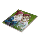 Carreau Couples de gnomes de jardin (Côté)