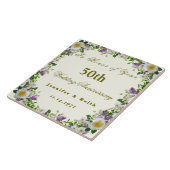 Carreau Couples personnalisés 50e anniversaire de Mariage (Côté)