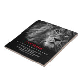 Carreau Courage Lion Motivationnel Inspiration (Côté)