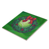 Carreau Courbe de Noël de Tennis Ball sur Green (Côté)