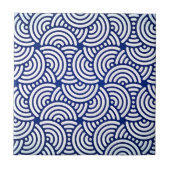 Carreau Courbe japonaise Déco Bleue (Devant)