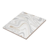 Carreau Courbes modernes design Marbre blanc gris beige 2- (Côté)