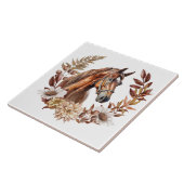 Carreau Couronne d'automne du Cheval Sorrel Rouge (Côté)