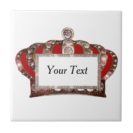 Carreau Couronne de roi personnalisée (Devant)