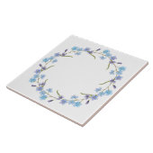 Carreau Couronne florale bleue (Côté)