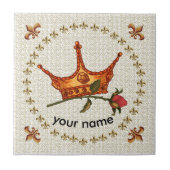 Carreau Couronne rose (Devant)