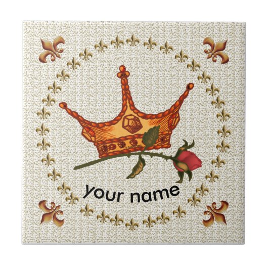 Carreau Couronne rose (Devant)