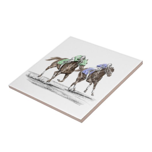 Carreau Course de chevaux à Thoroughbred (Côté)