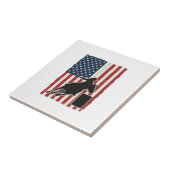 Carreau Course de tonneaux Drapeau américain Conception ve (Côté)