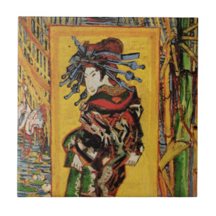 Carreau Courtisane japonaise Oiran par Vincent van Gogh