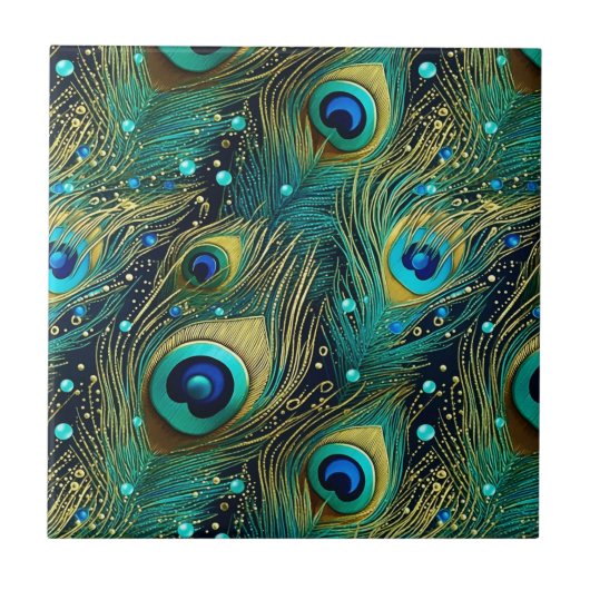Carreau Coussin de jet Peacock Passion (Devant)