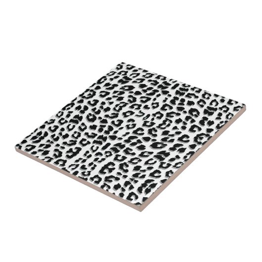 Carreau Coutume d'empreinte de léopard de neige (Côté)