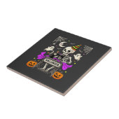 Carreau Couture de squelette d'Halloween Citrouille fantôm (Côté)
