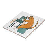 Carreau Couture vintage de chat (Côté)