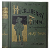 Carreau Couverture des "aventures de Huckleberry Finn" par (Devant)