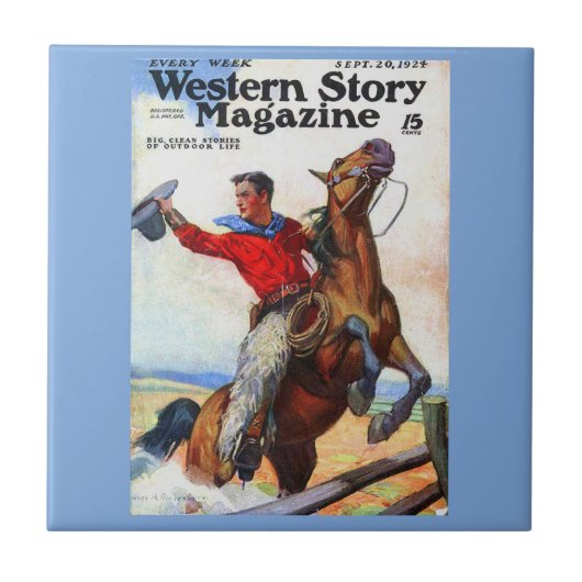 Carreau Couverture du magazine Western Story 1924 (Devant)