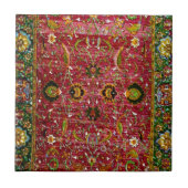 Carreau Couverture orientale en rouge et le vert (Devant)