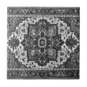 Carreau COUVERTURE PERSANE - noir et blanc (Devant)