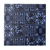 Carreau Couvre-lit Indigo Batik - Bleu (Devant)