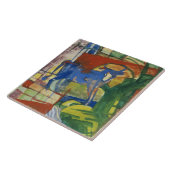 Carreau Cow bleue, 1914 (tempera sur le papier) (Côté)