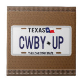 Carreau Cowboy ! CWBY LÈVENT la plaque minéralogique du (Devant)