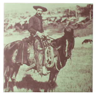 Carreau Cowboy du Montana, c.1880 (photo de b/w)
