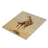 Carreau Cowboy on a Bucking Horse #2 by Edward Borein (Côté)