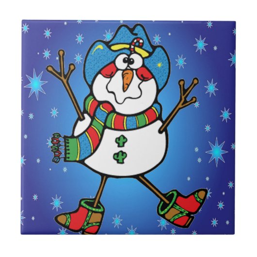 Carreau Cowboy Snowman (Devant)