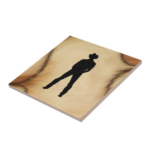 Carreau Cowboy sur Cowhide (Côté)