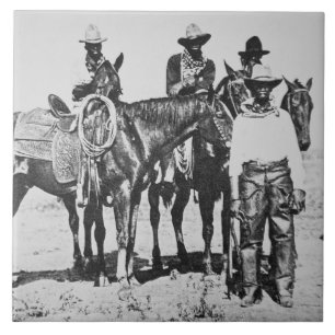 Carreau Cowboys noirs chez Bonham, le Texas, c.1890 (photo