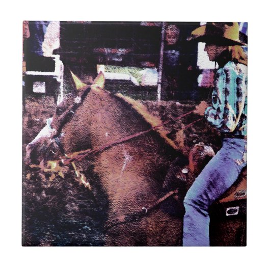 Carreau Cowgirl et Paint Horse (Devant)