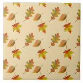 Carreau Cozy autumn maple leaves oak leaves (Devant)