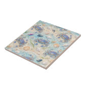 Carreau Crabe Bleu & Coquillages (Côté)