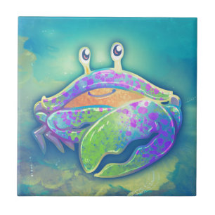 Carreau Crabe de sourire mignon