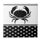 Carreau Crabe marine Monogramme noir et blanc (Devant)