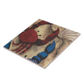 Carreau Crabe rouge et bleu (Côté)