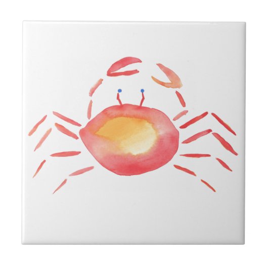 Carreau Crabe rouge et jaune (Devant)