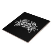 Carreau Crabe tribal noir et blanc (Côté)