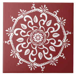 Carreau Cranberry Mandala