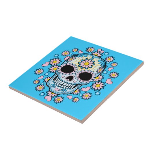 Carreau Crâne à sucre coloré (Côté)